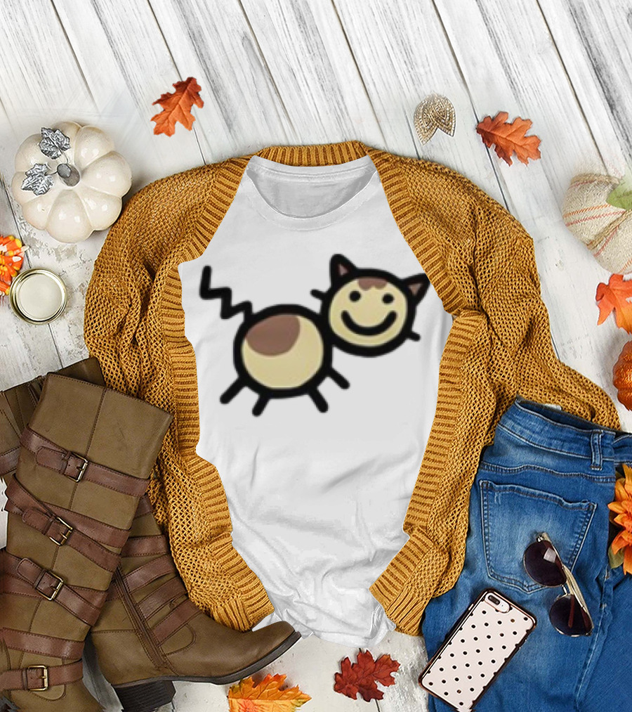 Mummyjoe Cheesepuff Happy Cow Cat Image T-Shirt