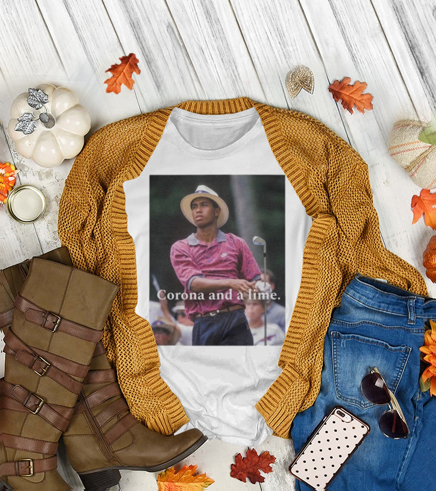 Corona and a Lime Golf Legend Iconic Style T-Shirt