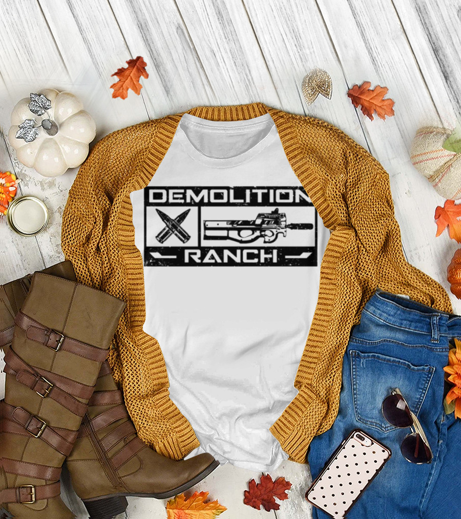 Demolition Ranch Bunkeringco Crossed Rifles and Gun Graphics T-Shirt