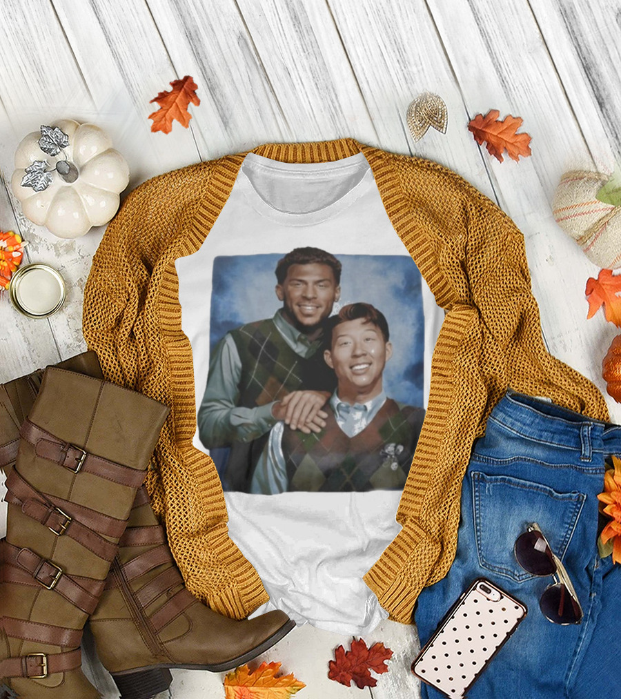 Denis Bouanga And Son Heung Min Los Angeles FC Step Brothers Vintage Style Comedy Parody Design T-Shirt