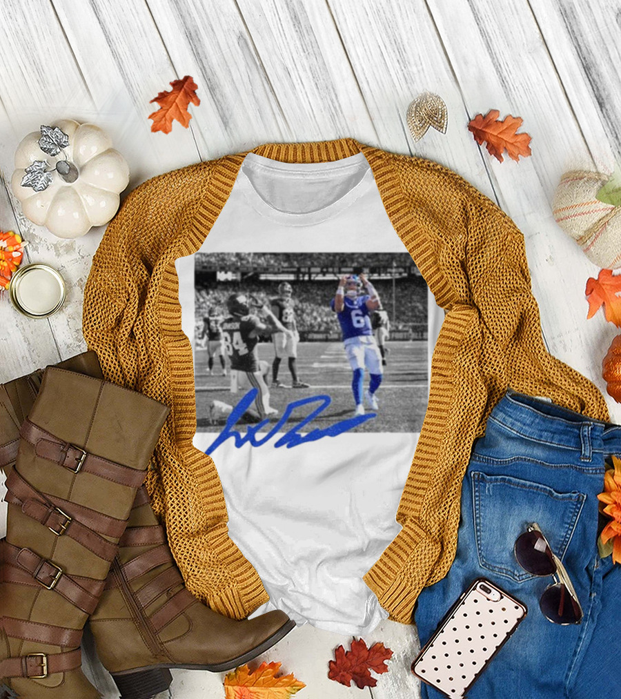 Jaxson Dart Touchdown Celebration New York Football Fan 84 Signature T-Shirt