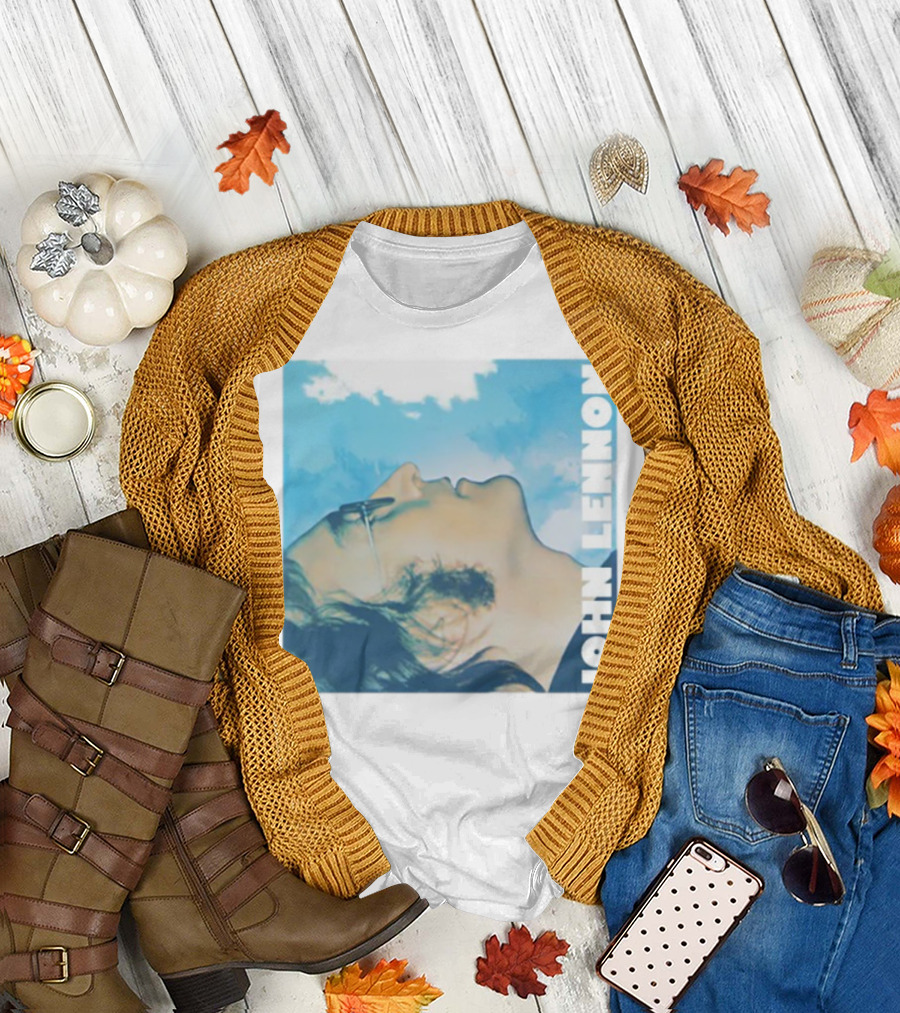 John Lennon Skyward Watercolor Portrait T-Shirt