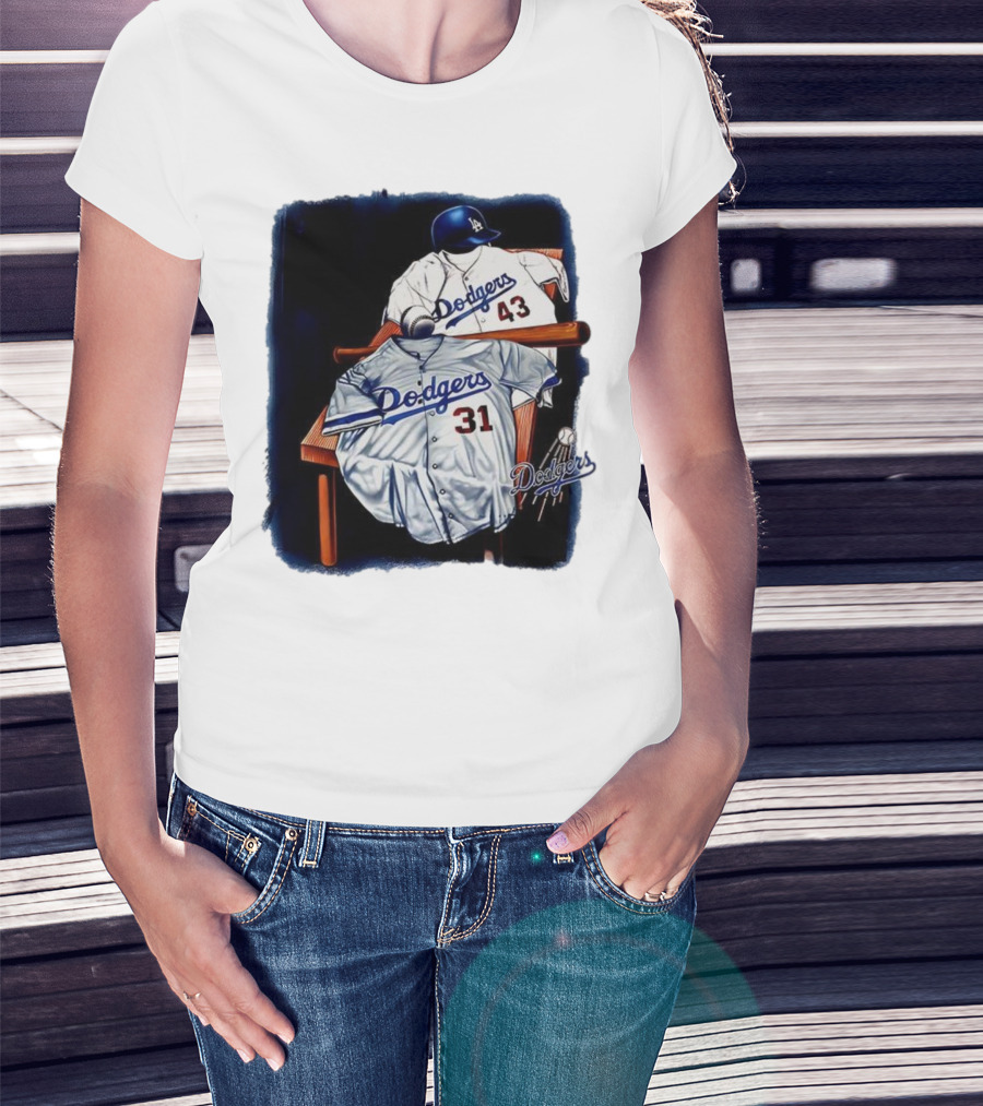 Los Angeles Dodgers 31 And 43 Baseball Jersey Vintage Collection T-Shirt