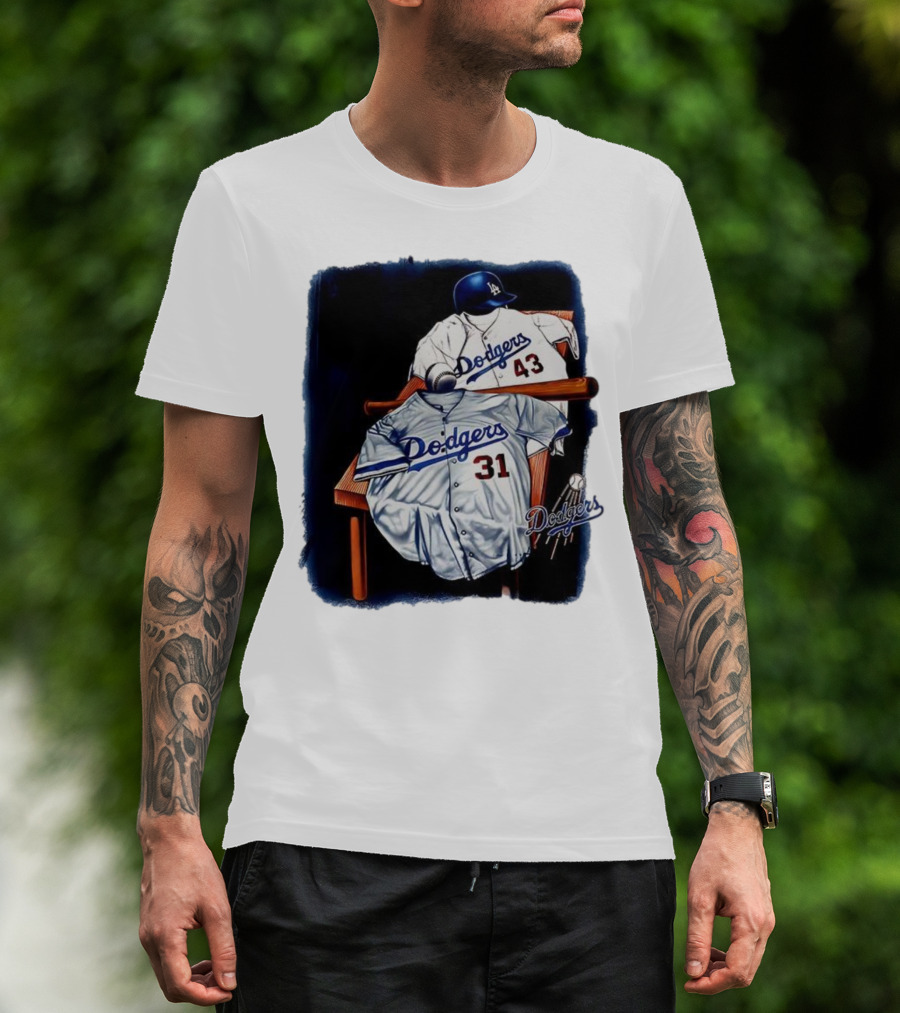 Los Angeles Dodgers 31 And 43 Baseball Jersey Vintage Collection T-Shirt