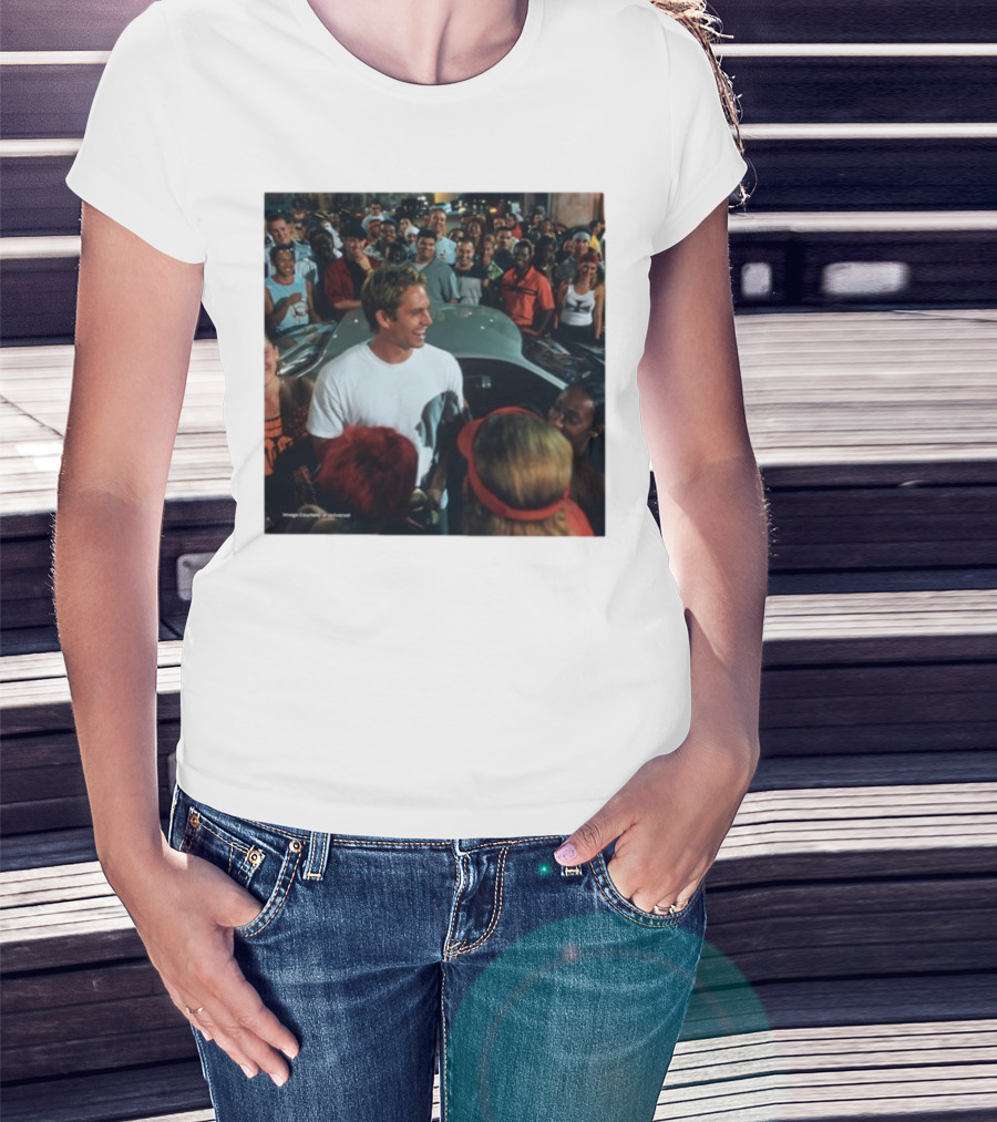 Paul Walker 51st Birthday Celebration Fast And Furious Scene T-Shirt