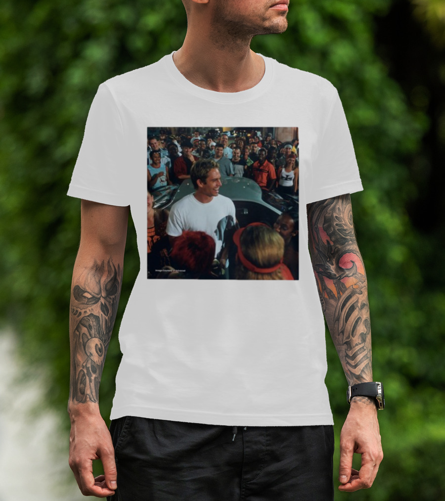 Paul Walker 51st Birthday Celebration Fast And Furious Scene T-Shirt
