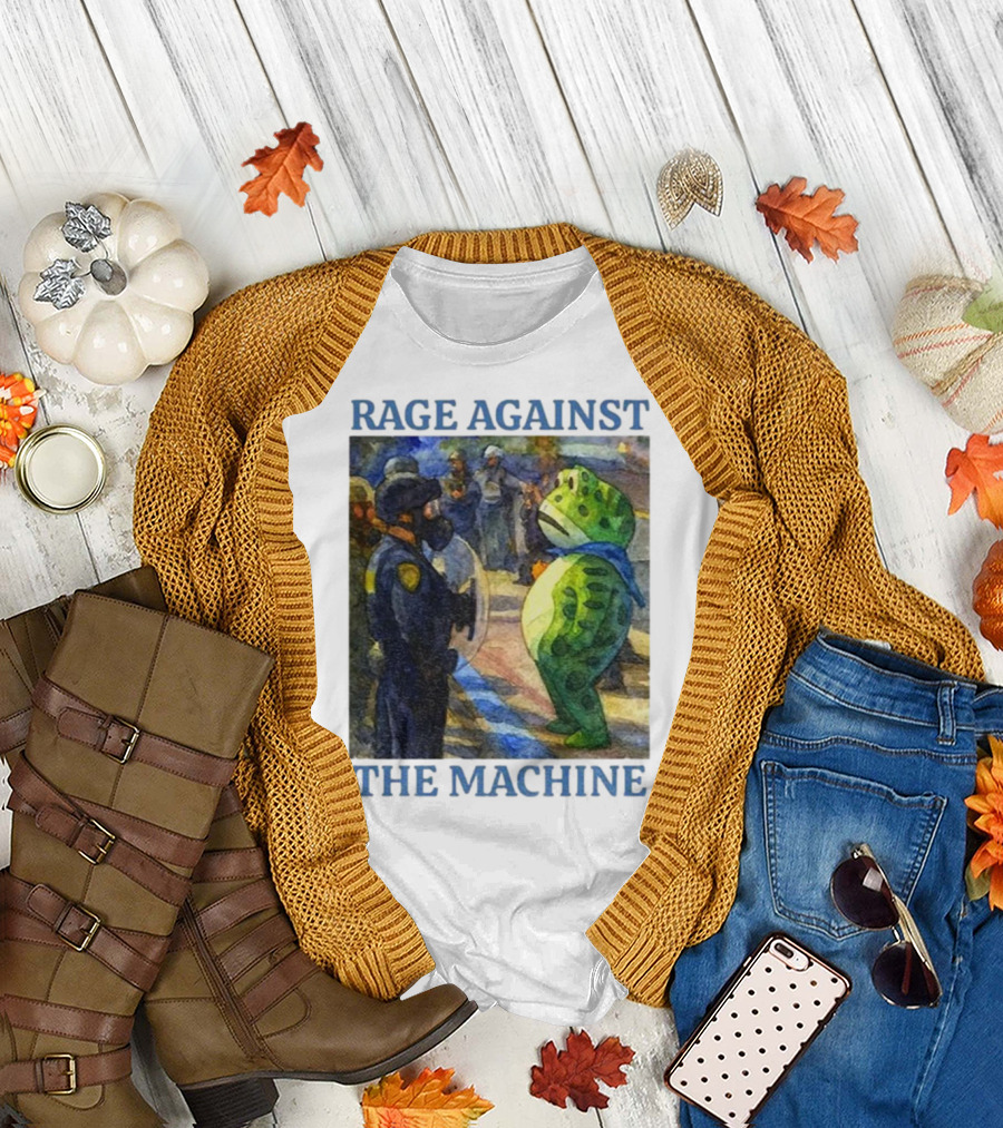 Rage Against The Machine Portland Frog Protest Scene T-Shirt
