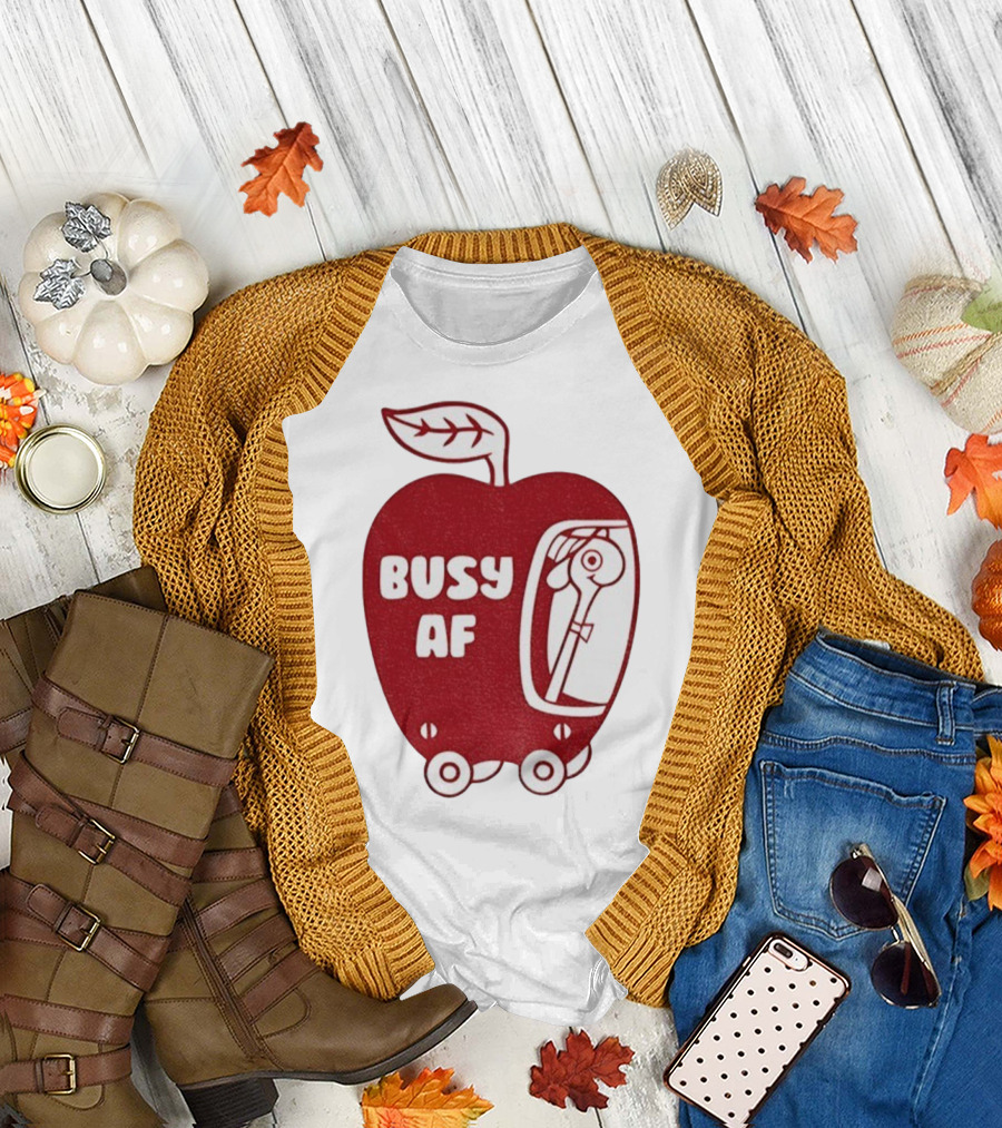 Busy AF Apple Scooter T-Shirt