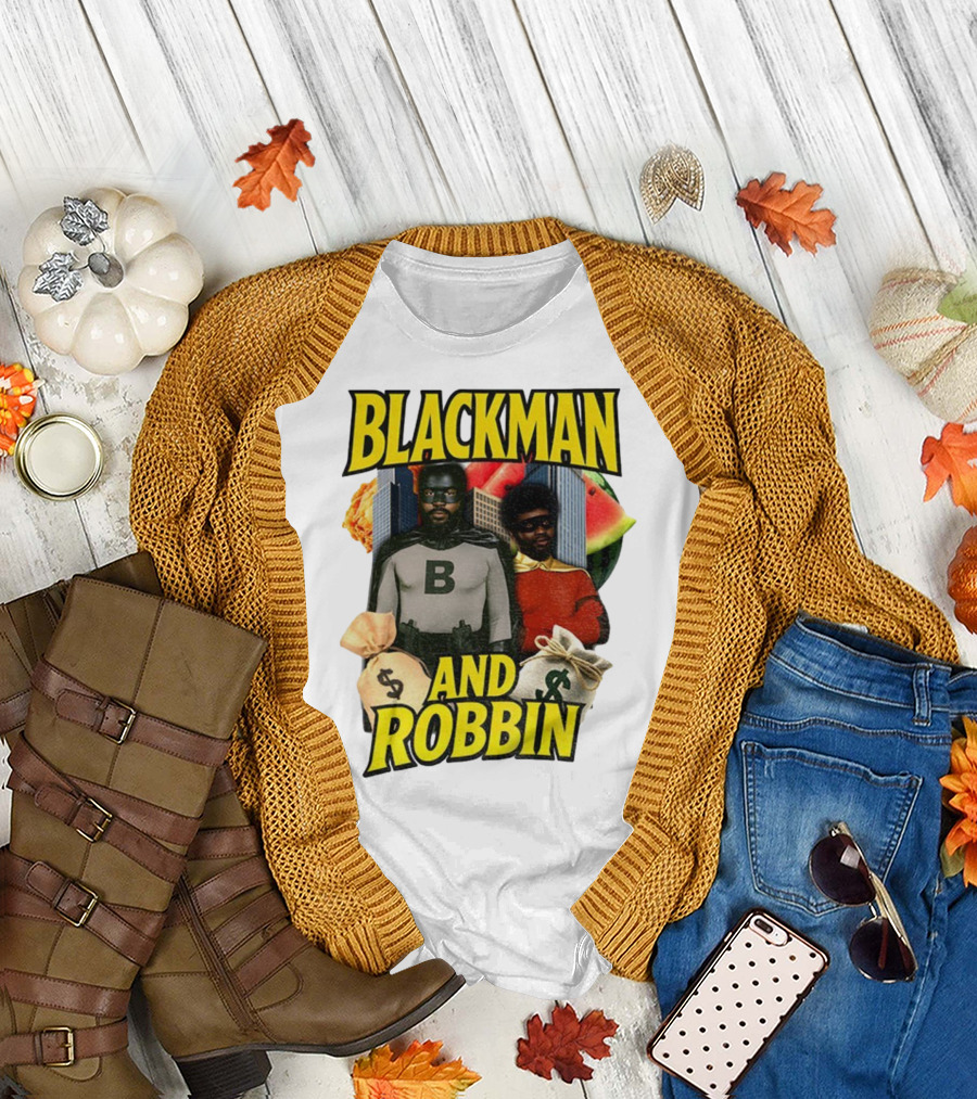 Blackman and Robbin Urban Twist Iconic Duo Bold Parody T-Shirt