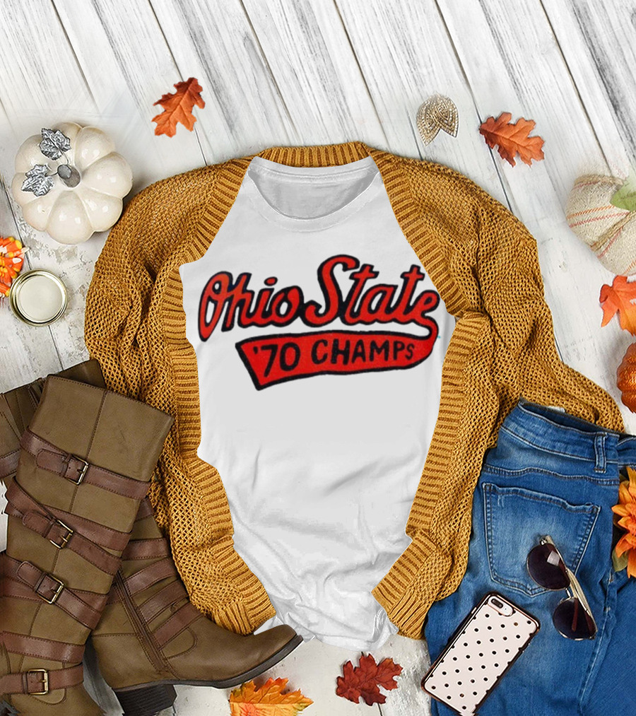 Ohio State Buckeyes Football '70 Champs Red Vintage Style T-Shirt