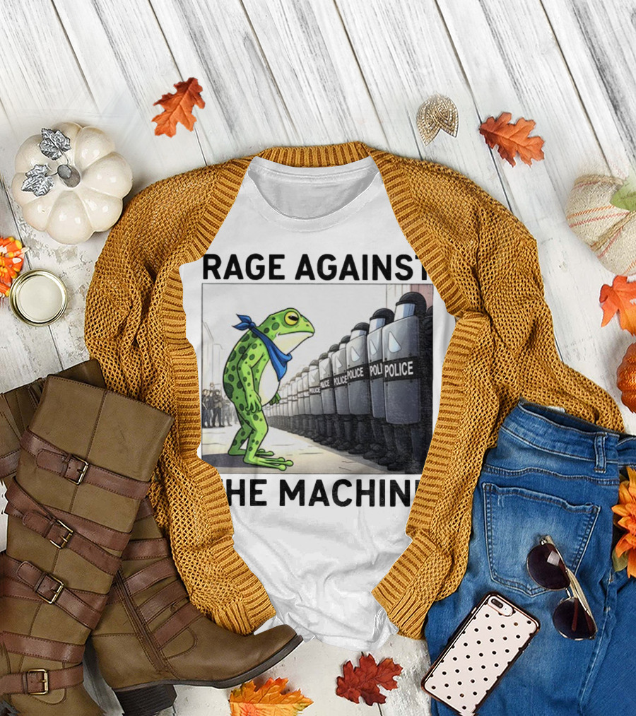Rage Against The Machine Portland Frog Police Anti-Fascism Vintage T-Shirt