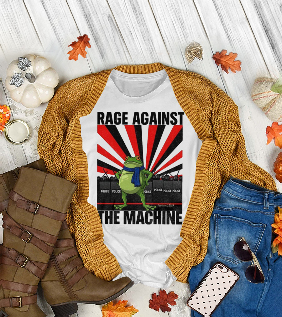 Rage Against The Machine Portland Frog Police 2025 Anti Trump Vintage T-Shirt