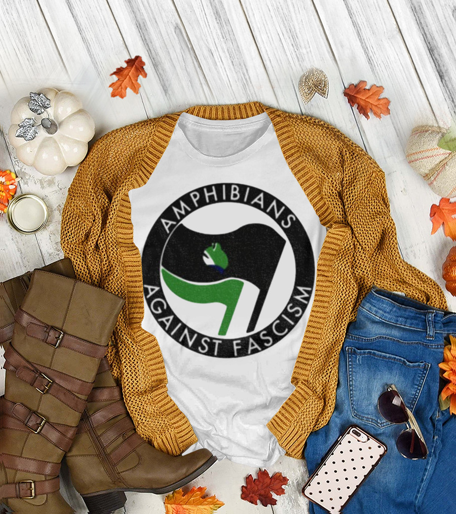 Amphibians Against Fascism Portland Frogs Antifa T-Shirt