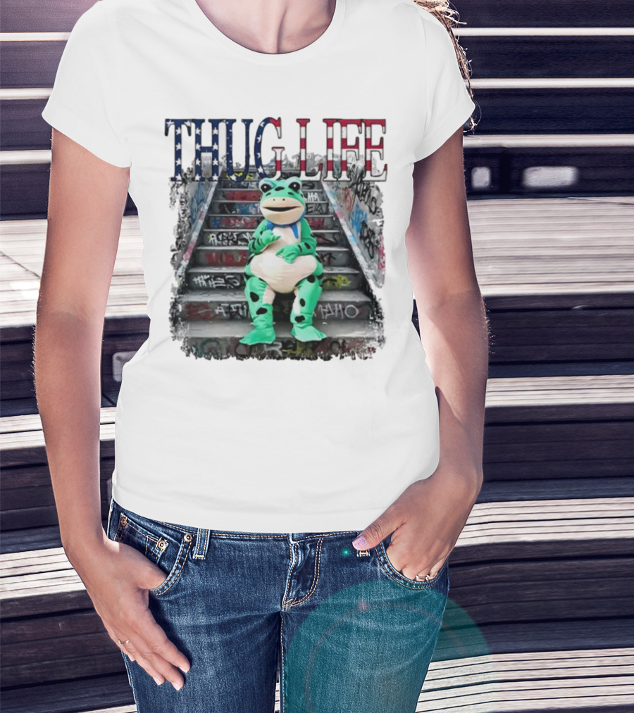 THUG LIFE Frog Costume Graffiti Steps T-Shirt