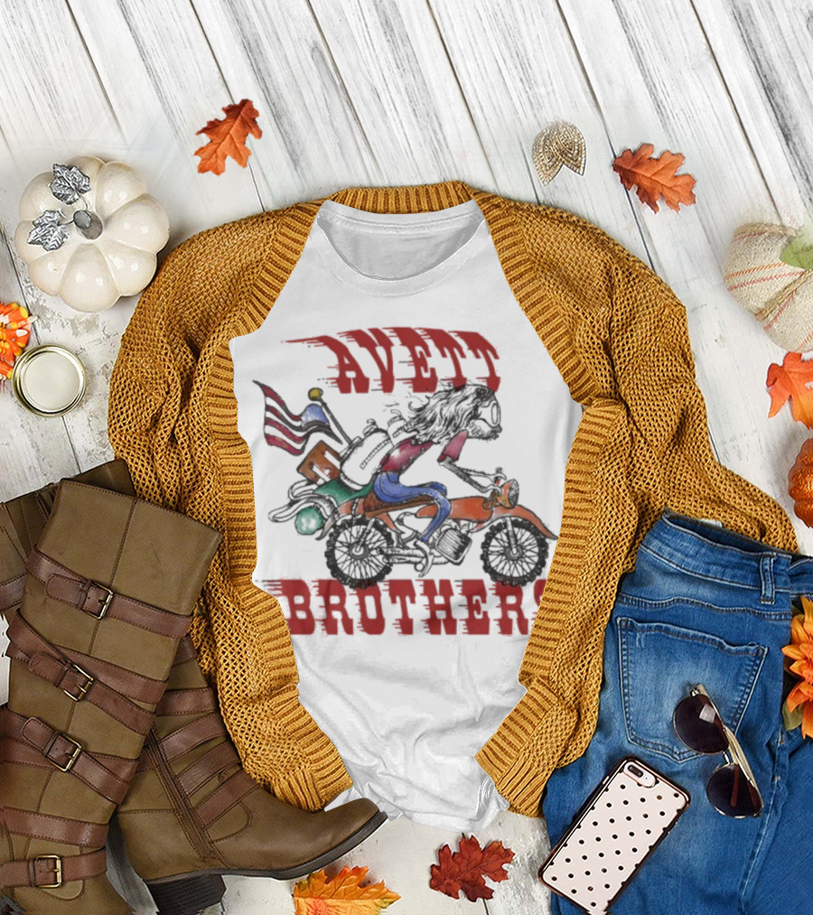 Avett Brothers Motorcycle American Flag Rider T-Shirt