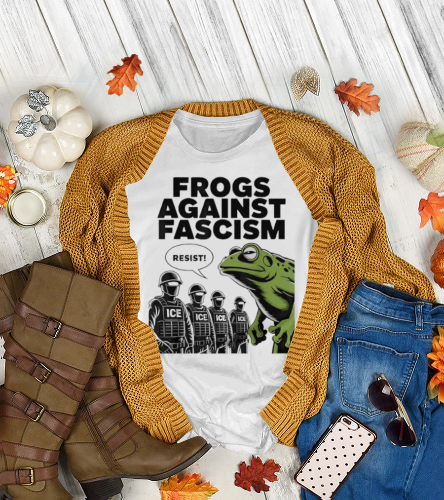 Frogs Against Fascism Resist No Kings USA 50501 T-Shirt