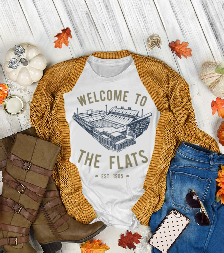 Georgia Tech Yellow Jackets Welcome To The Flats Est 1905 Stadium Blueprint T-Shirt