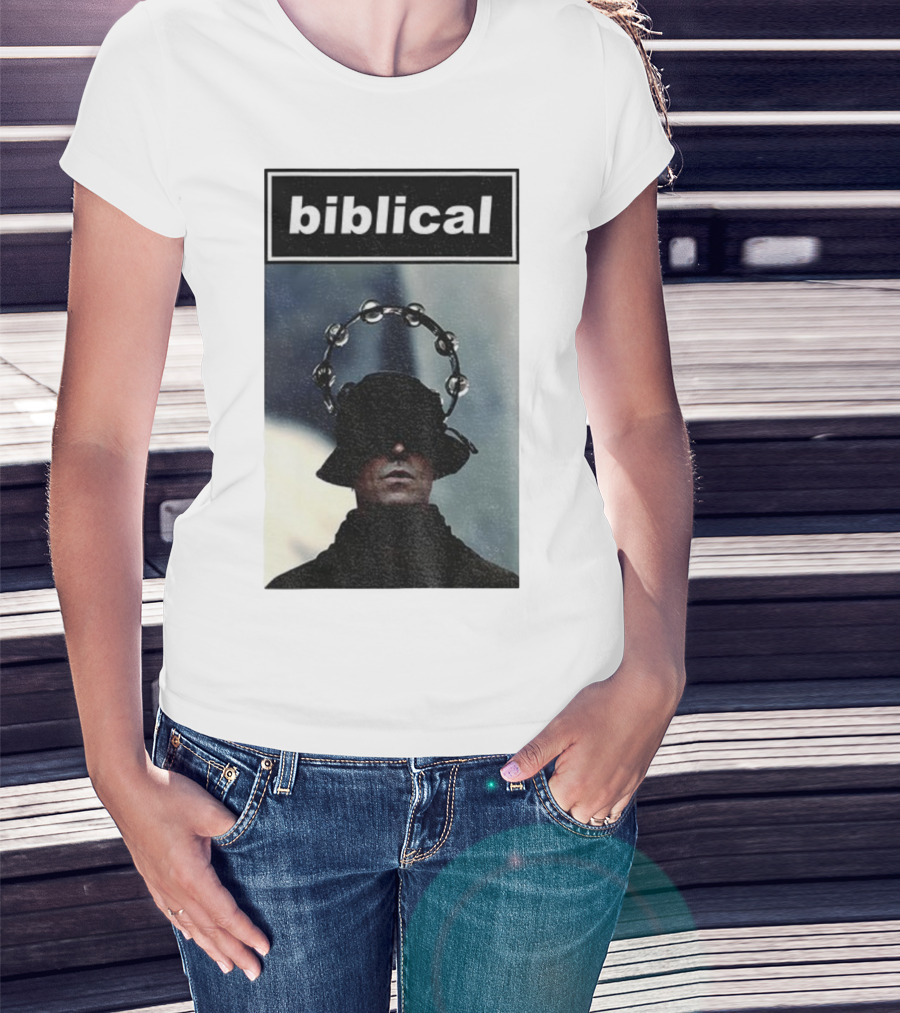 Biblical Liam Gallagher Tambourine Oasis Concert Music Lovers T-Shirt