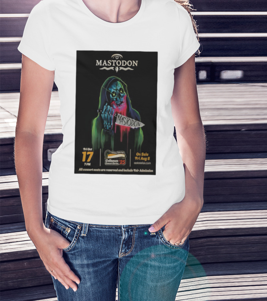Mastodon Arizona State Fairgrounds 2025 Concert Series October 17 Coliseum T-Shirt