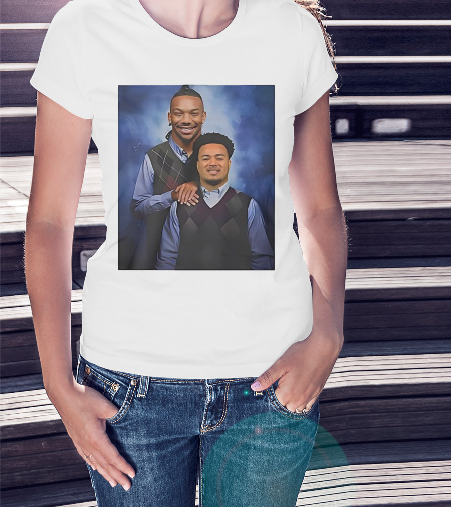 Bijan Robinson Tyler Allgeier Stepbrother Portrait Parody T-Shirt