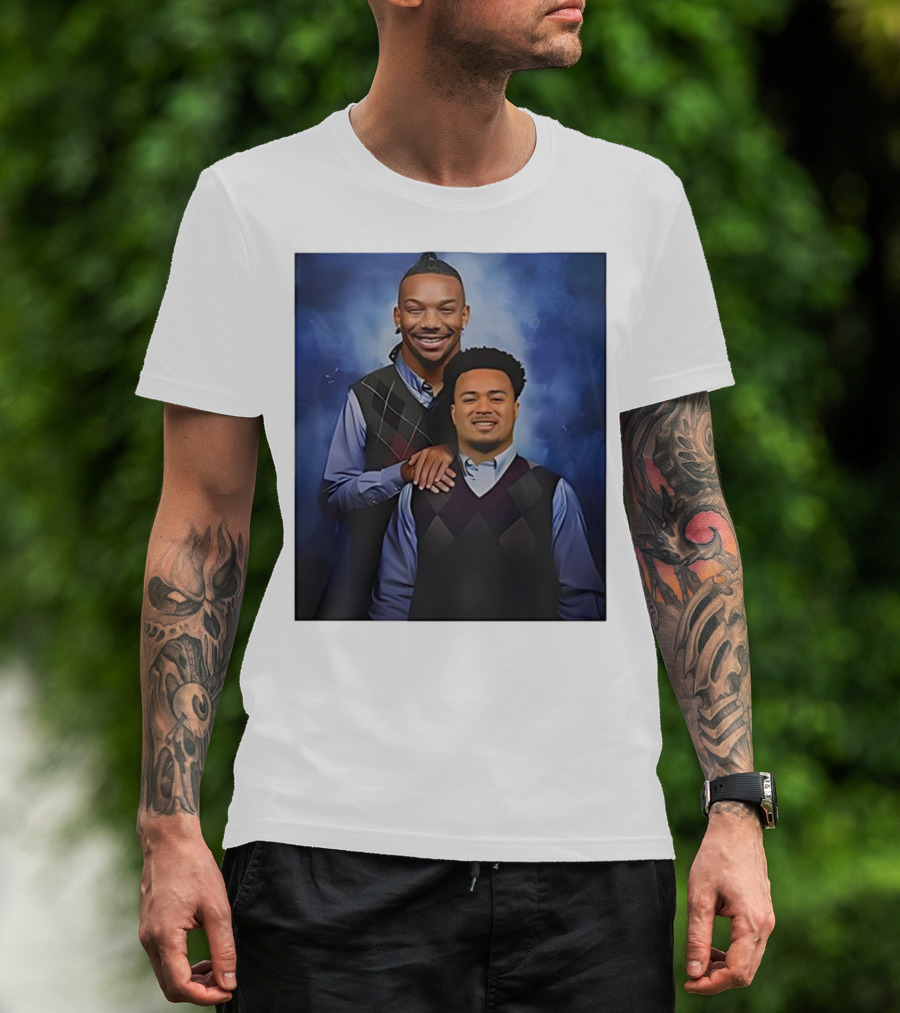 Bijan Robinson Tyler Allgeier Stepbrother Portrait Parody T-Shirt