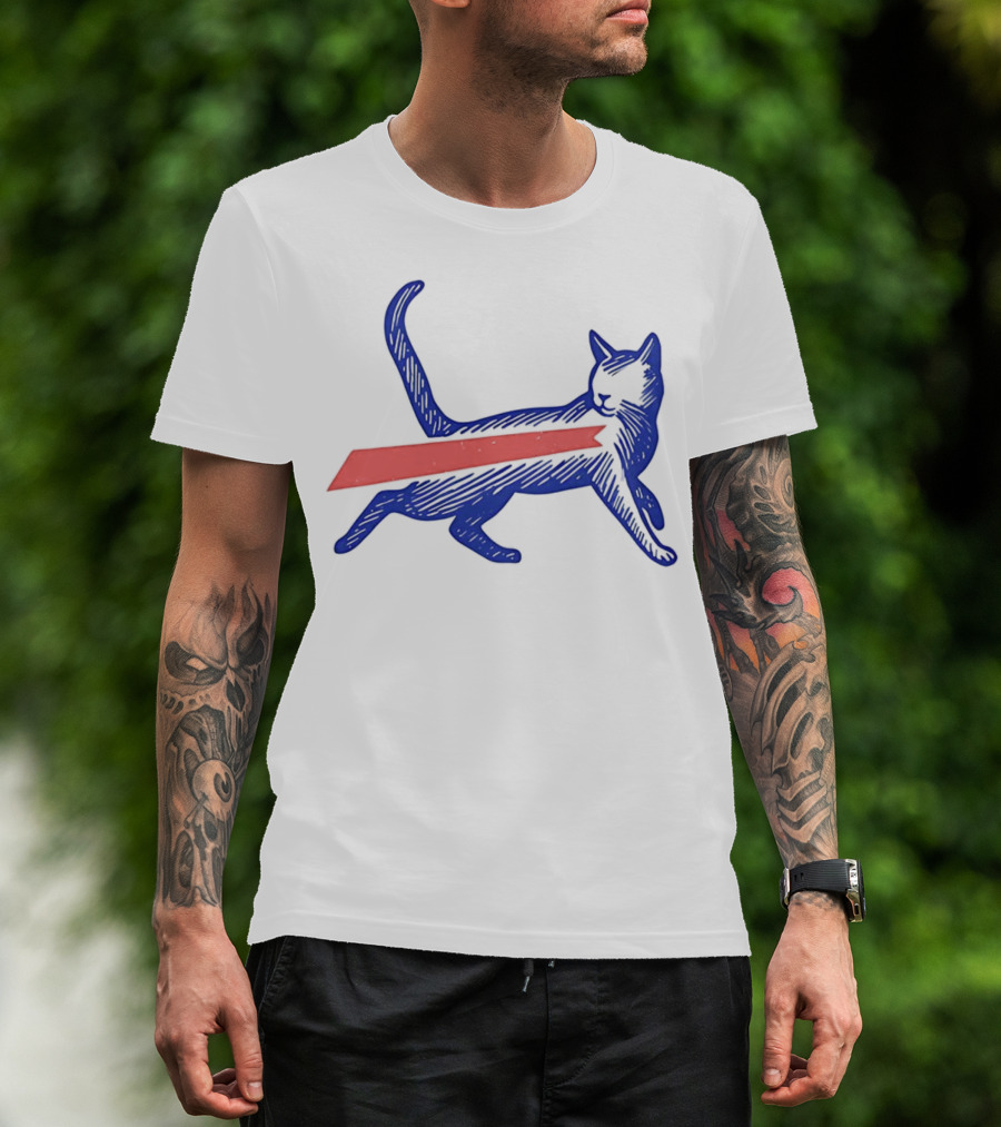 Buffalo Bills Football Cat Logo Design T-Shirt