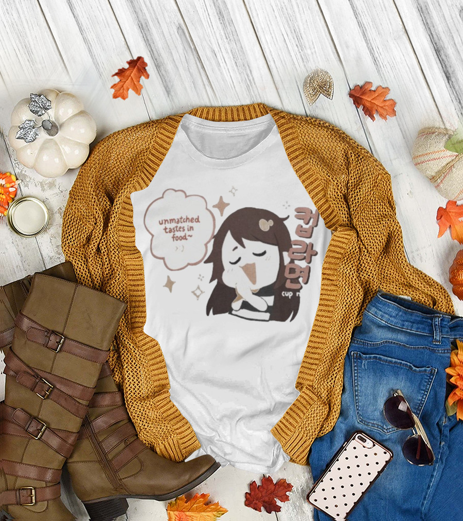 Emirichu Cup Noodles Unmatched Tastes in Food Cute Character Style T-Shirt