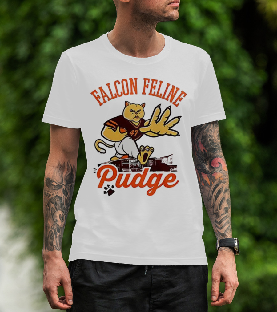 Falcon Feline Pudge 47 Football T-Shirt
