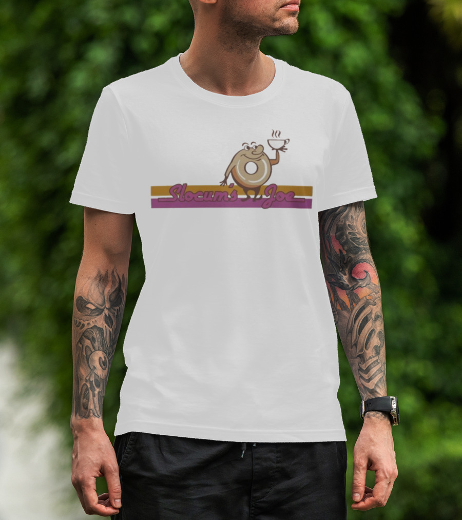 Fallout Slocum’s Joe Coffee Donut Character Graphic T-Shirt