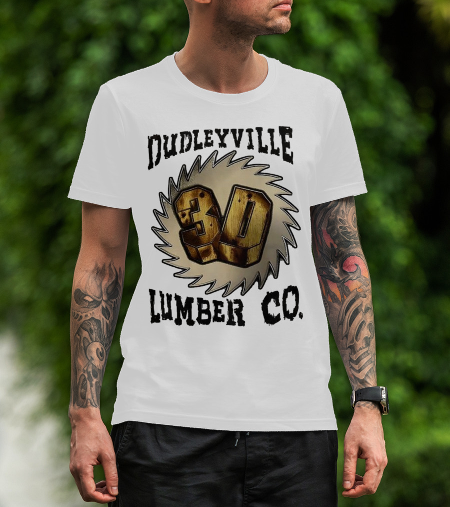 Dudleyville 3D Lumber Co Saw Blade Logo T-Shirt