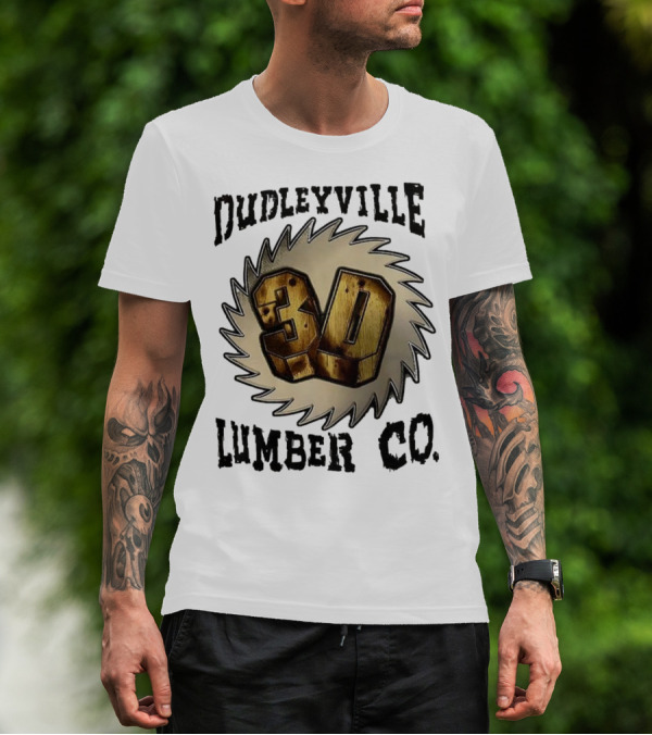 Dudleyville 3D Lumber Co Saw Blade Logo T-Shirt