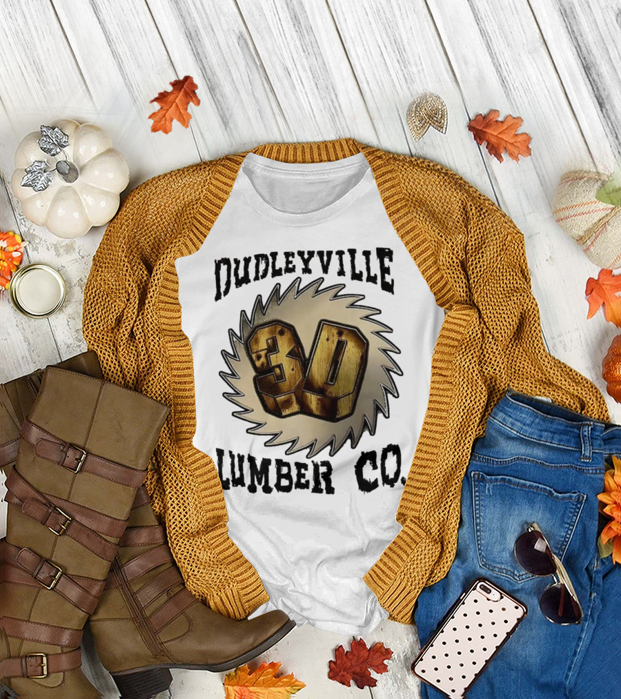Dudleyville 3D Lumber Co Saw Blade Logo T-Shirt