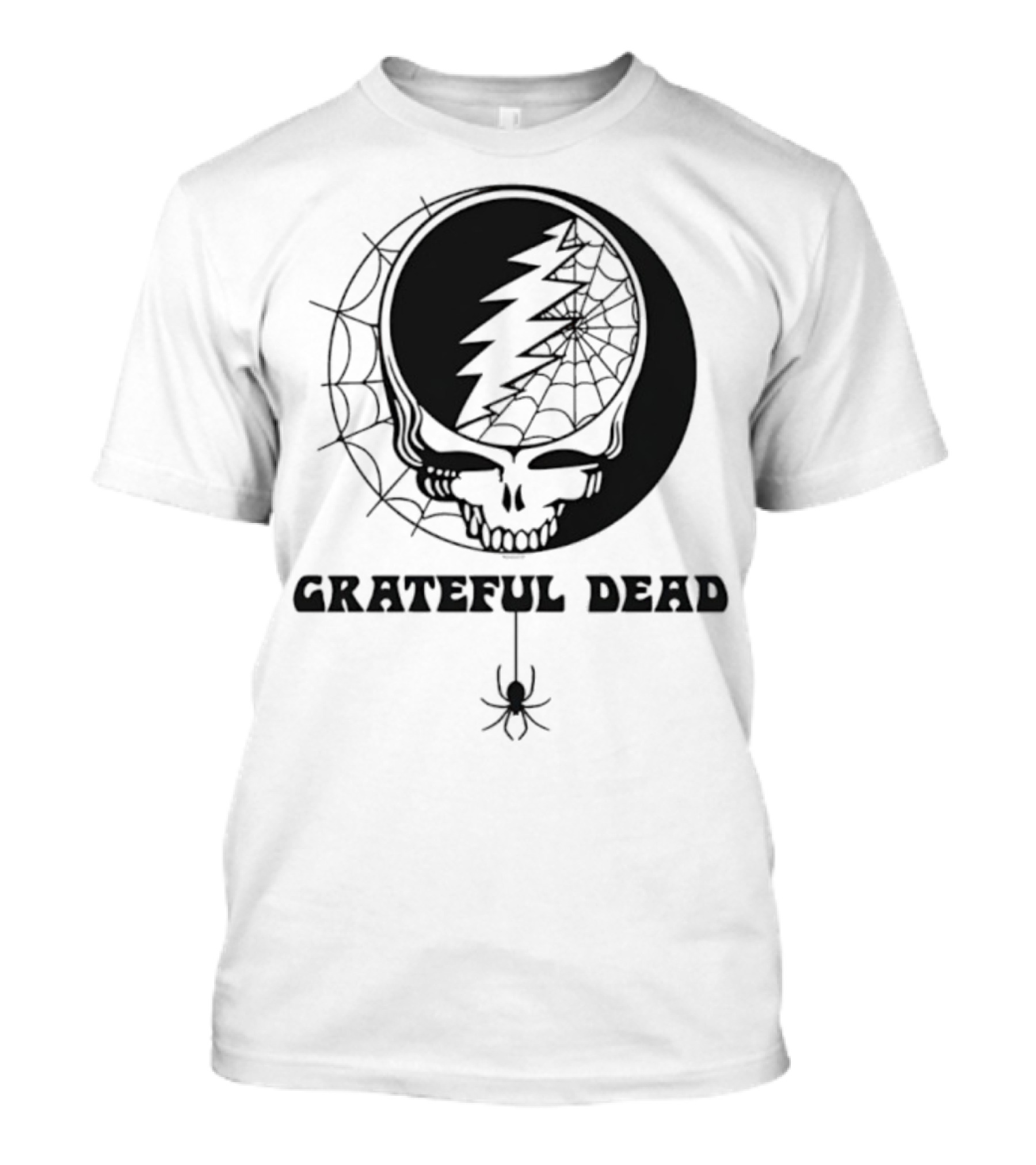 Grateful Dead Steal Your Face Spiderweb Skull Halloween T-Shirt