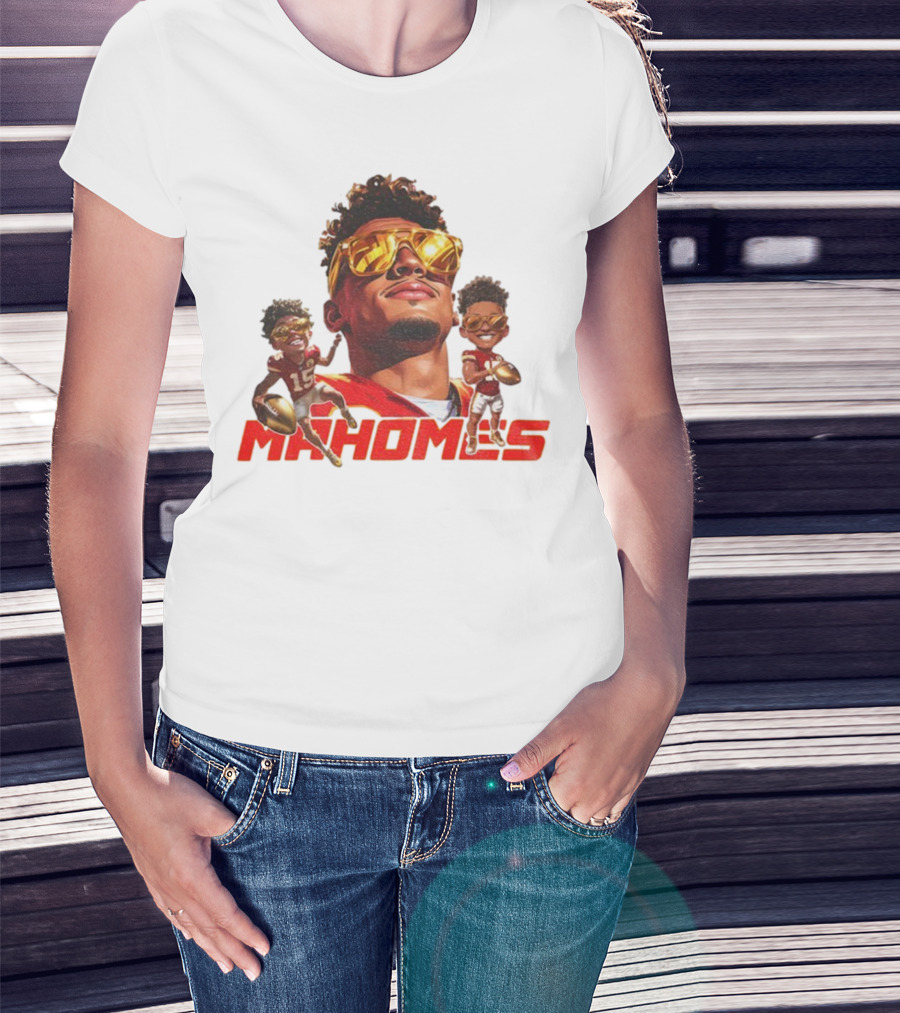 Patrick Mahomes Kansas City Chiefs Football Player Caricature Mahomes 2025 T-Shirt