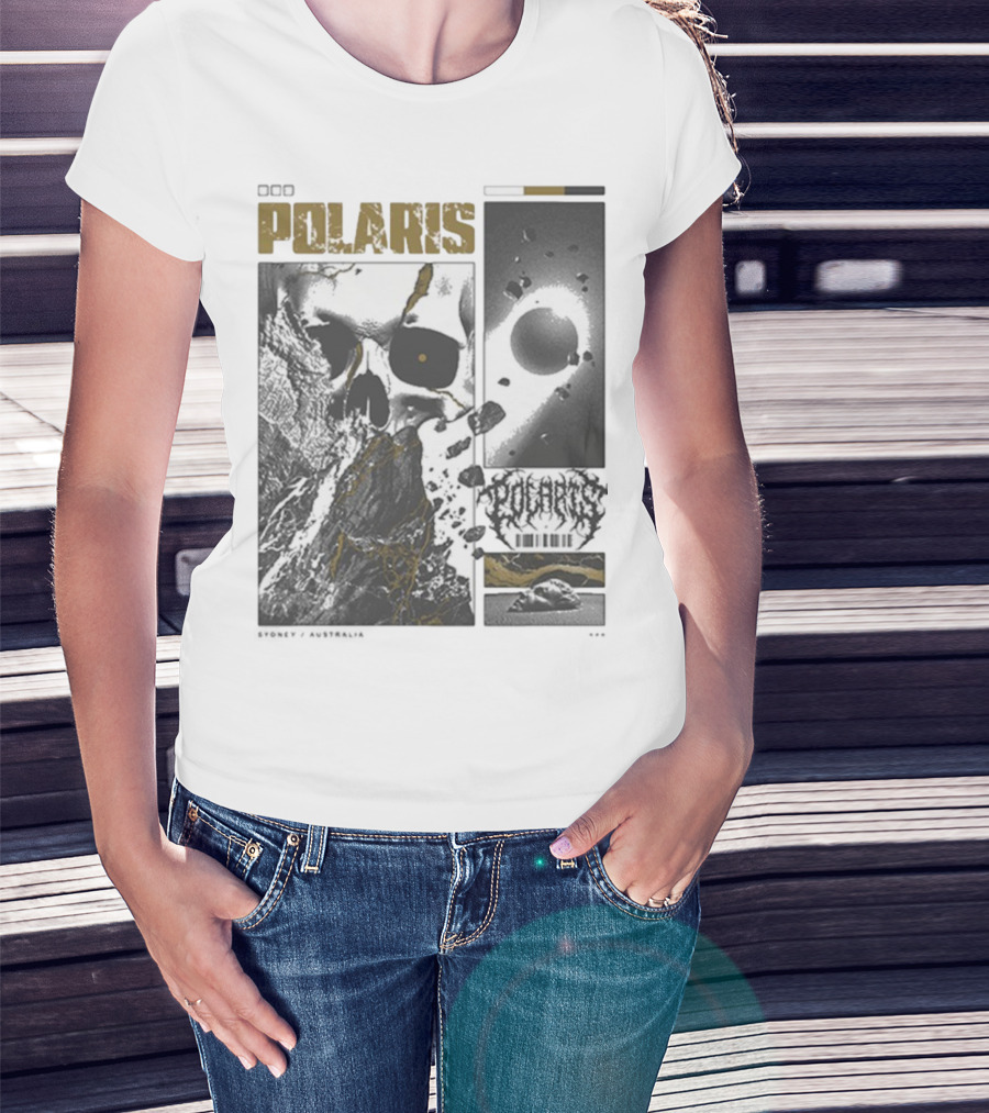 Polaris Kintsugi Skull Eclipse Aesthetic T-Shirt