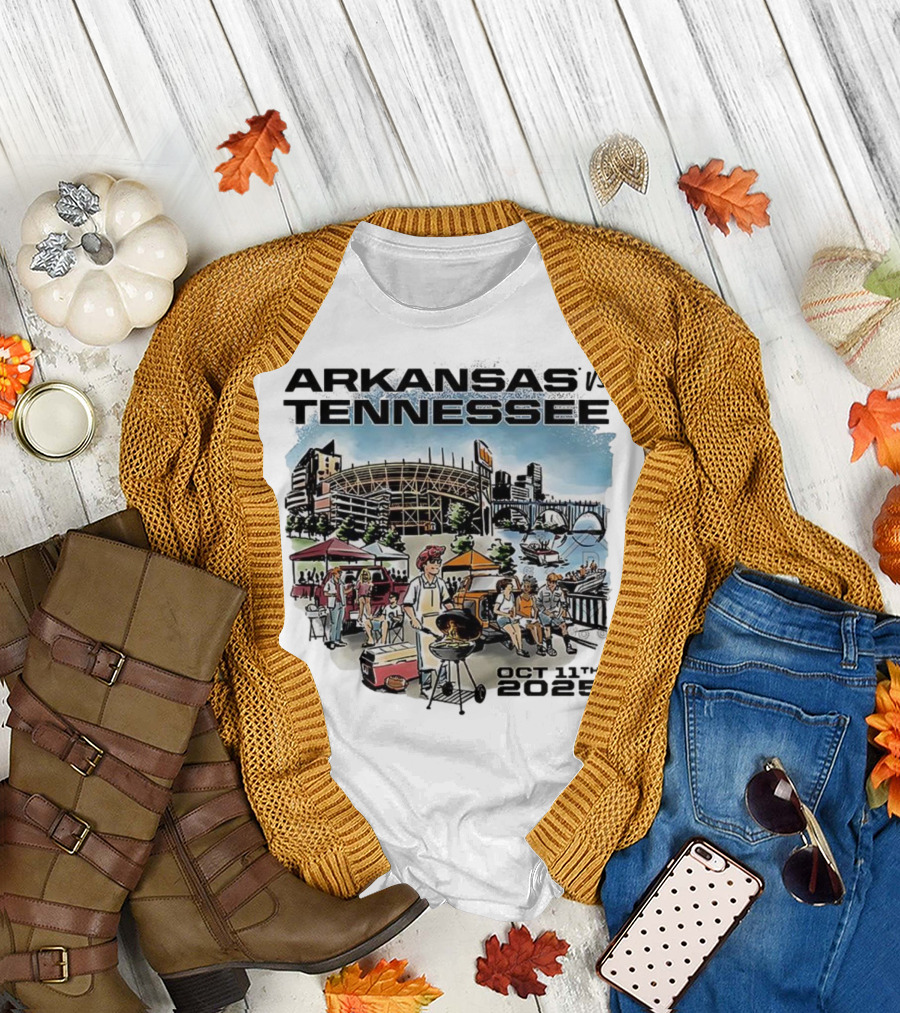 Arkansas Tennessee Tailgate Scene Neyland Stadium October 11th 2025 T-Shirt