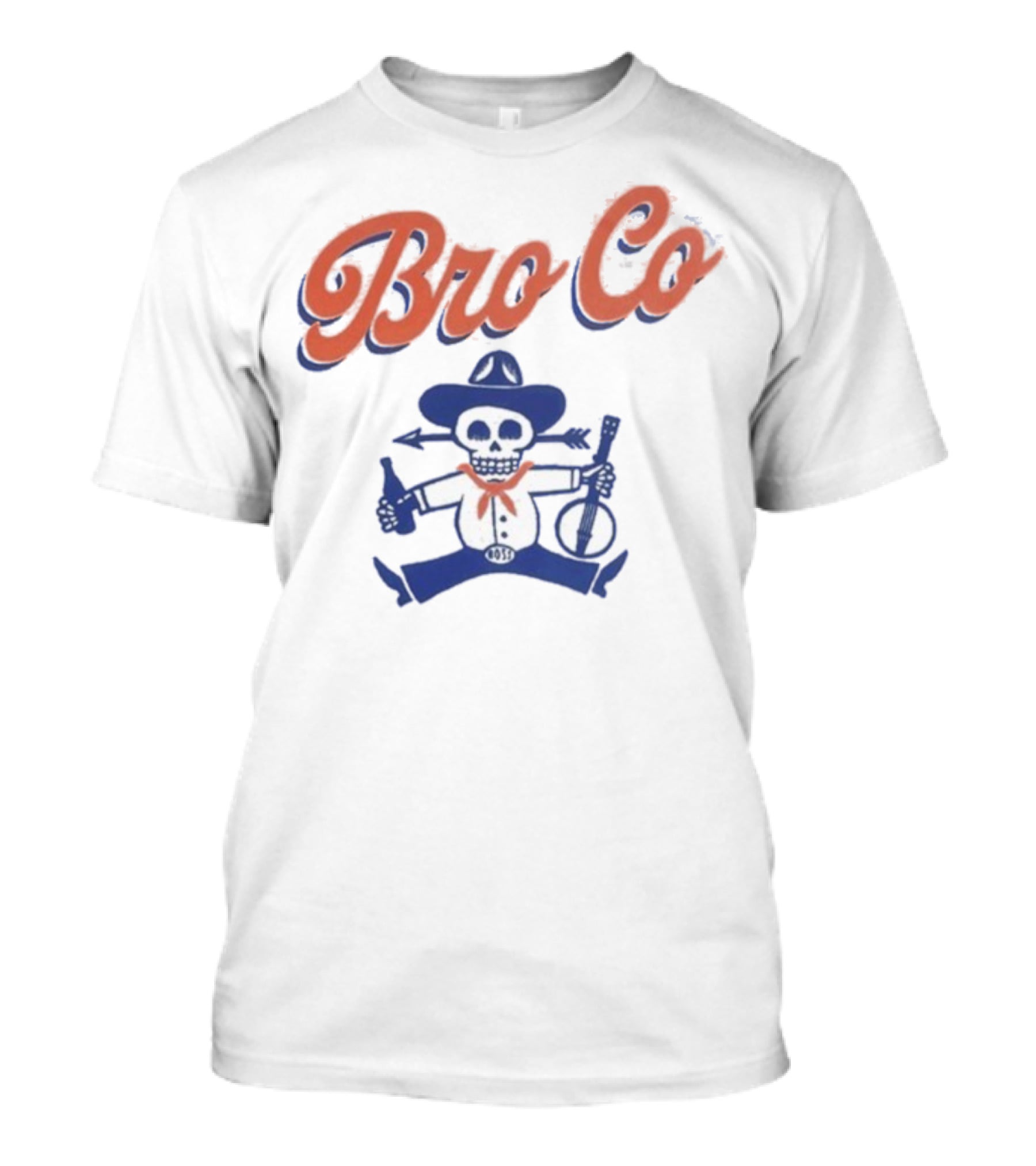 Bro Co Skeleton Cowboy With Banjo And Bottle T-Shirt