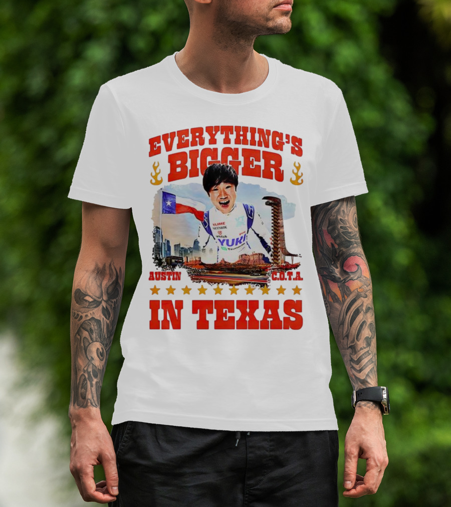 Tsunoda Yuki Everything's Bigger Austin COTA Texas T-Shirt
