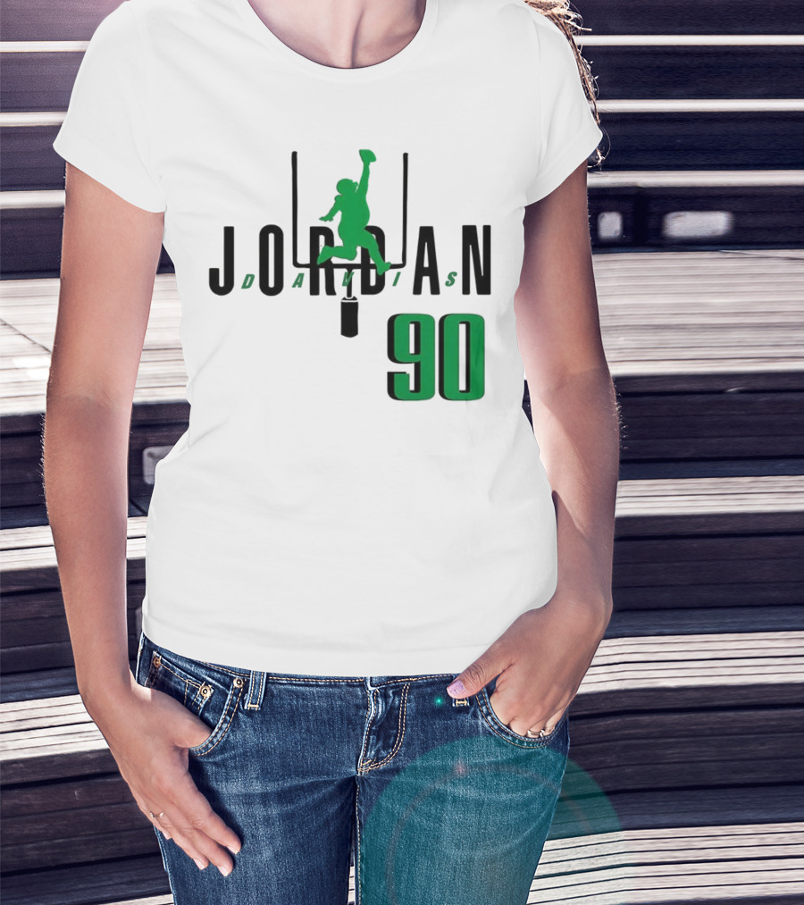 Jordan Davis Philadelphia Eagles Number 90 Air Player Silhouette T-Shirt