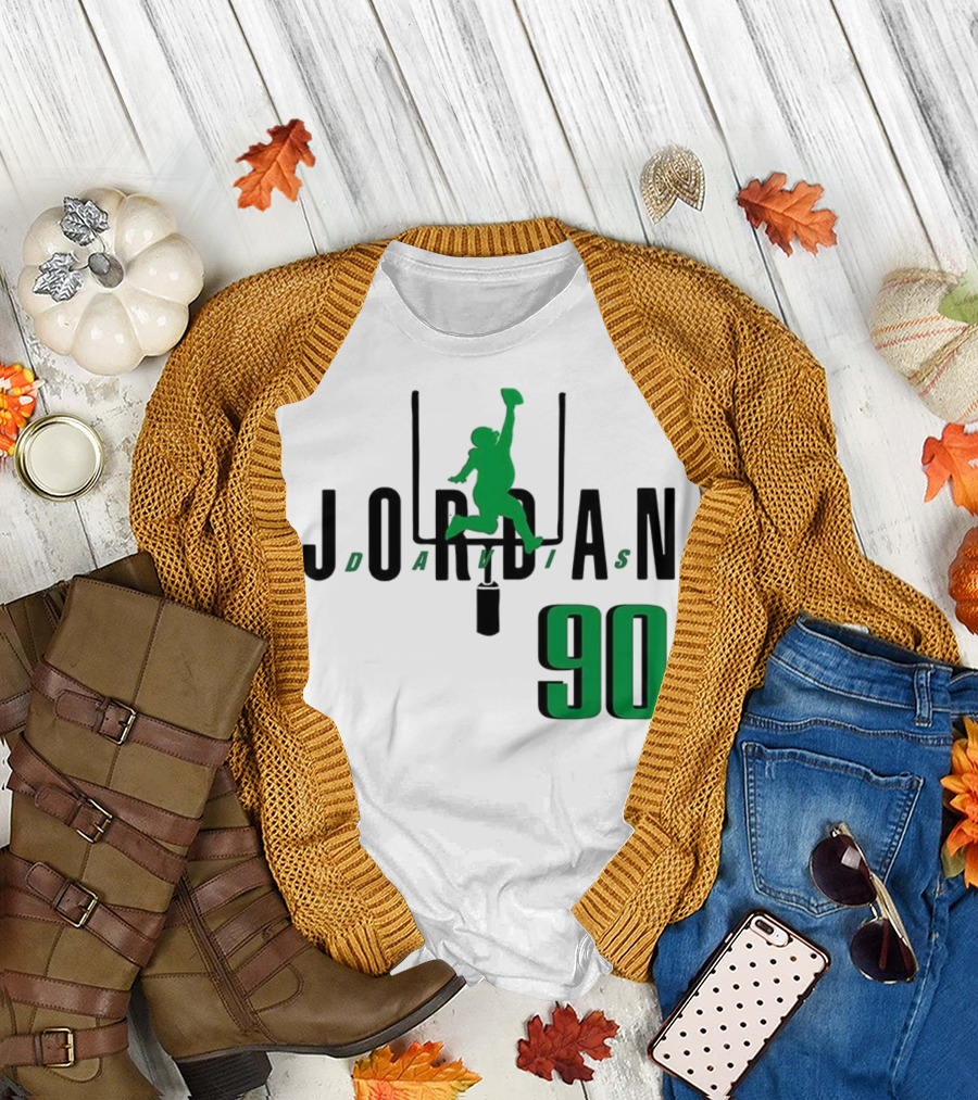 Jordan Davis Philadelphia Eagles Number 90 Air Player Silhouette T-Shirt