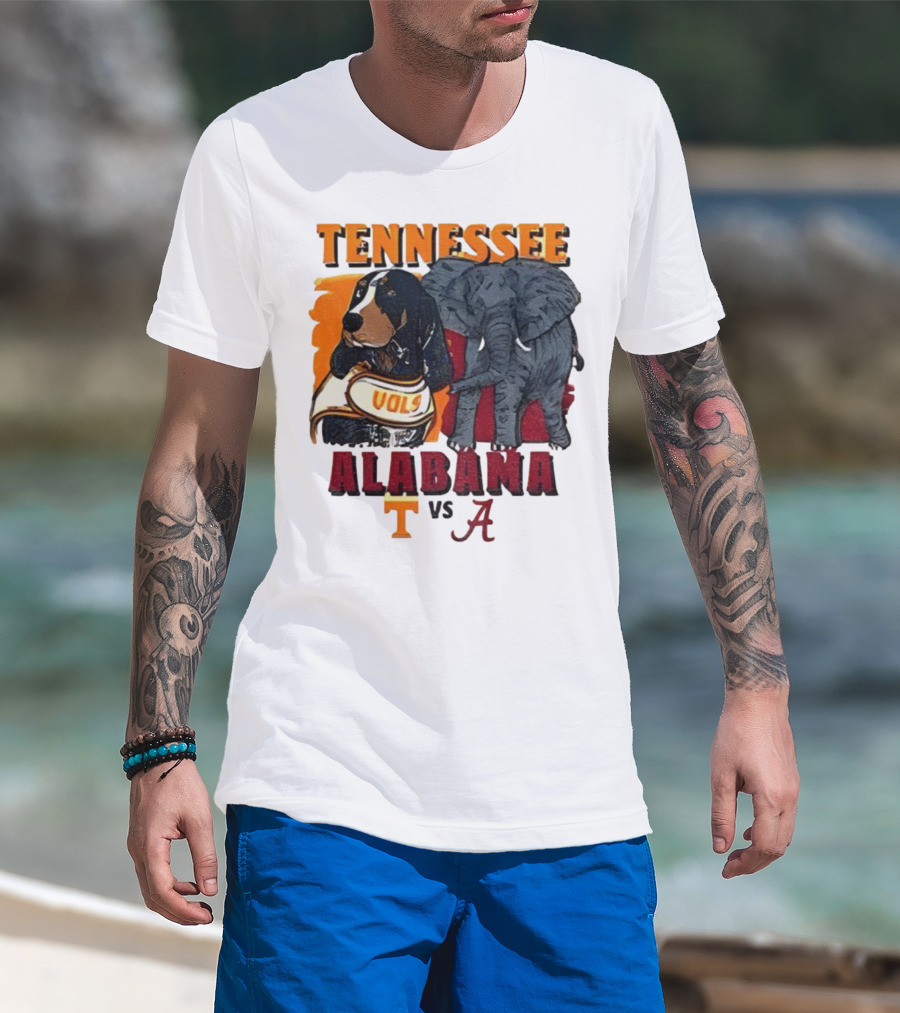 Tennessee Alabama Vols Vs Crimson Tide Mascots Third Saturday October 18 2025 T-Shirt