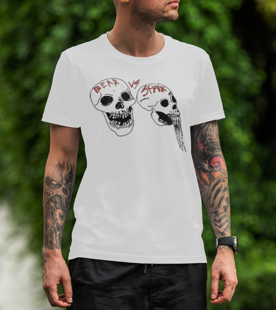 Bear Vs Shark Skulls Snow Cone Skull T-Shirt