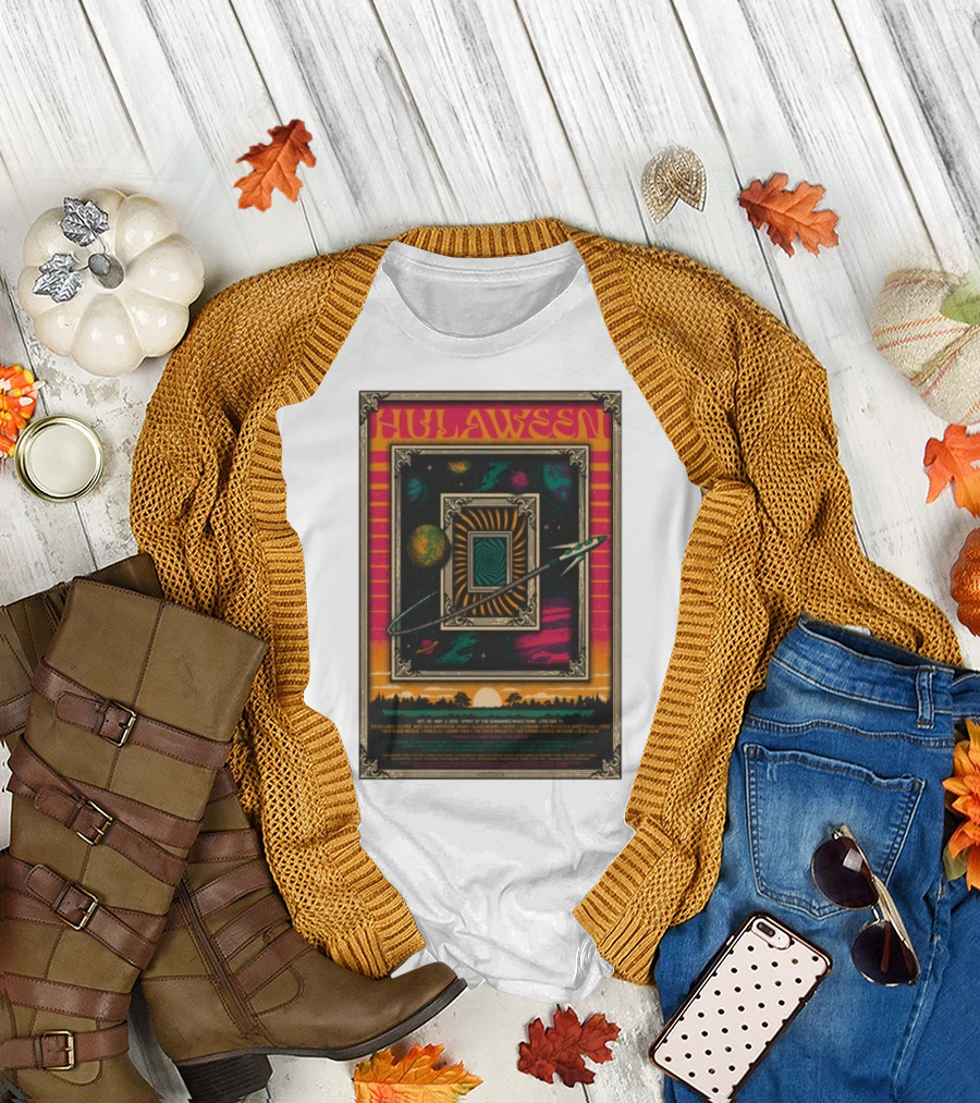 Hulaween 2025 Spirit of the Suwannee Music Park Live Oak FL Astronaut Outer Space Journey T-Shirt