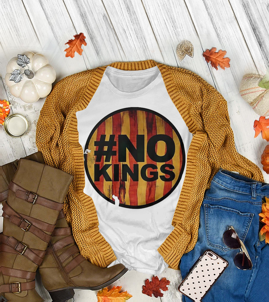 #NO KINGS American Flag Vintage T-Shirt