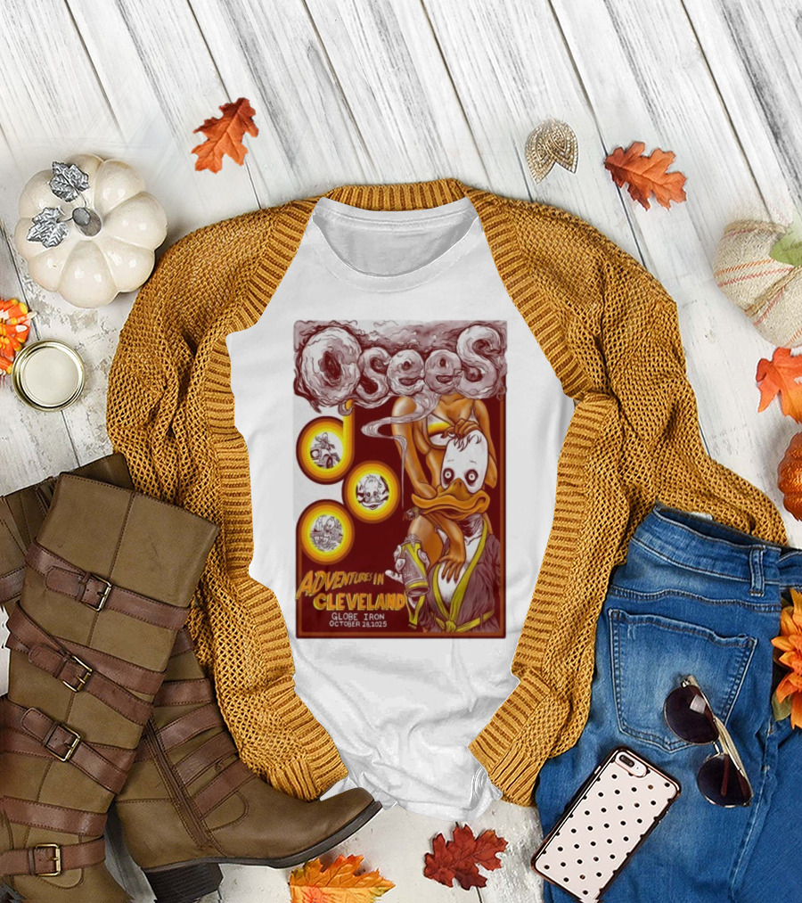 Osees Adventures in Cleveland Globe Iron October 28 2025 T-Shirt