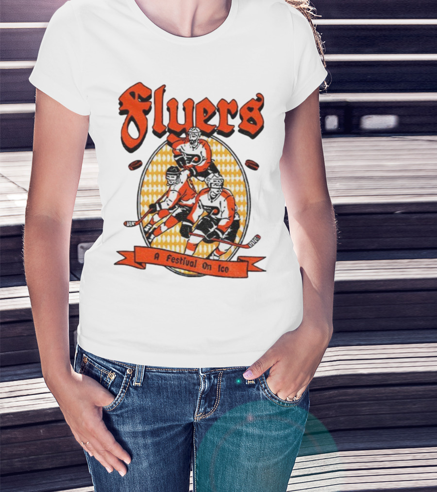 Philadelphia Flyers A Festival On Ice Hockey Team T-Shirt