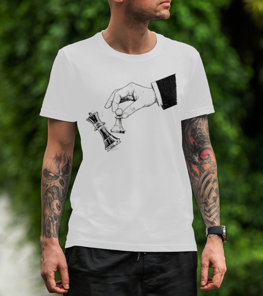 Protest Chess Pawn Topples King No Kings In America Bold Political Statement T-Shirt