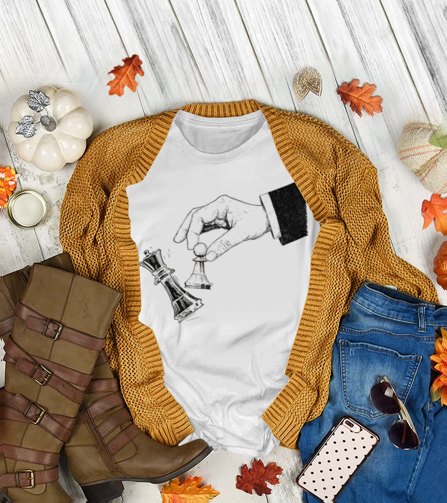 Protest Chess Pawn Topples King No Kings In America Bold Political Statement T-Shirt