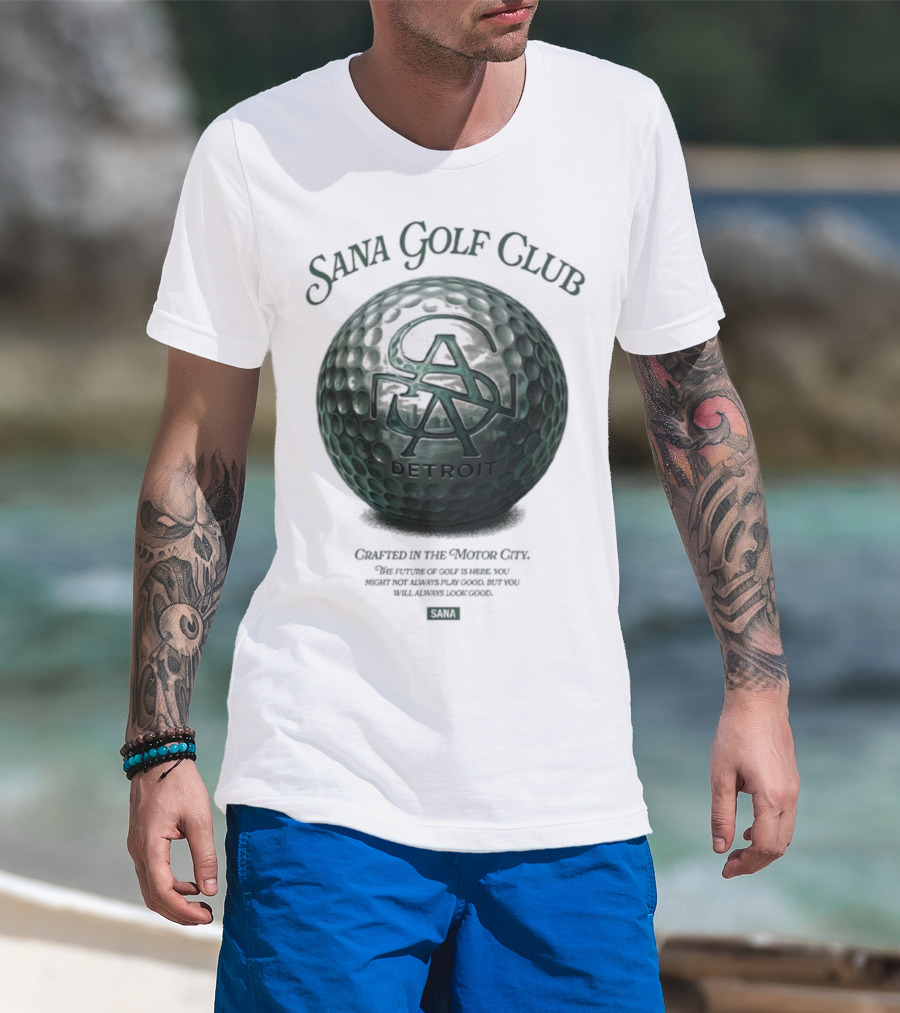 Sana Golf Club Detroit Crafted In The Motor City T-Shirt