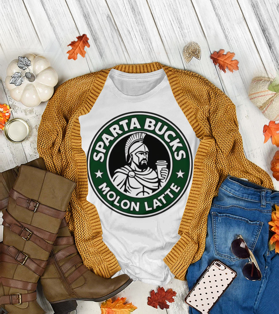 Sparta Bucks Molon Latte Roman Warrior Coffee T-Shirt